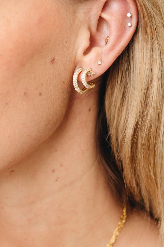 EXOI Custom Double Double This This Pave Earrings