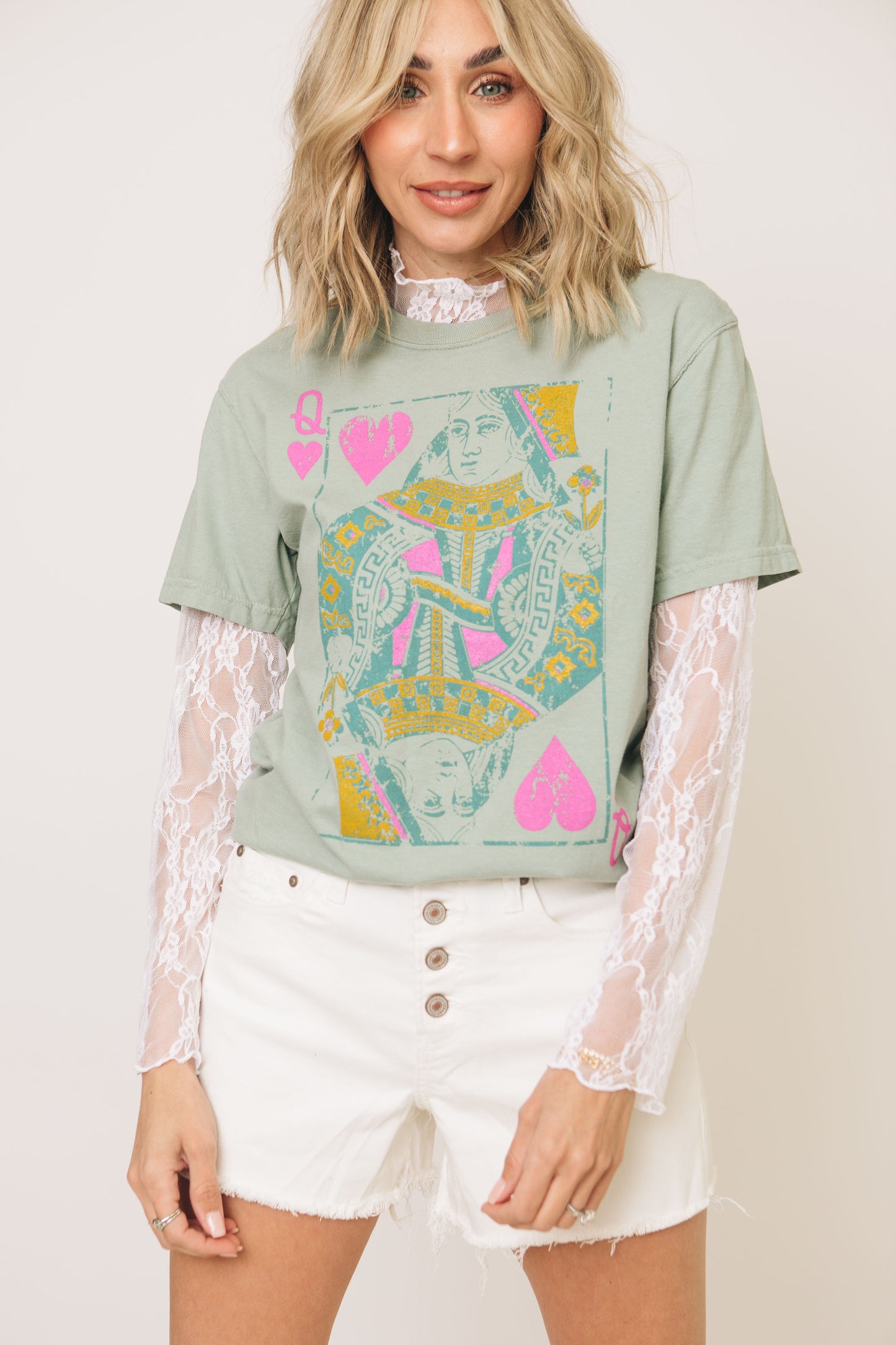 RESTOCKED - Floral Print Lace Long Sleeves Top  (S-3XL)