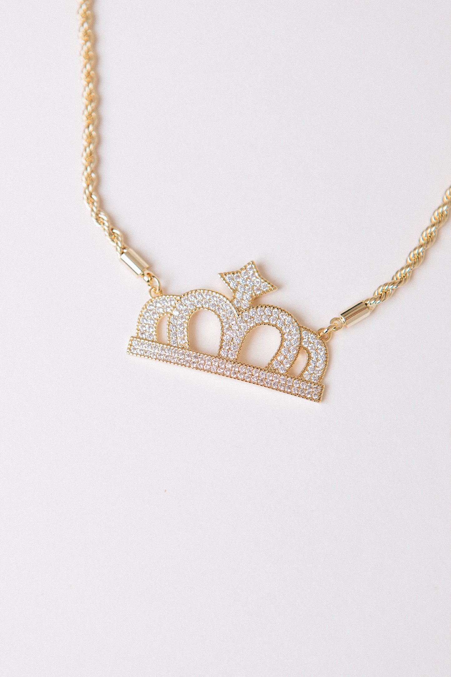 Ivy Exclusive - Princess Di Pave Crown Necklace