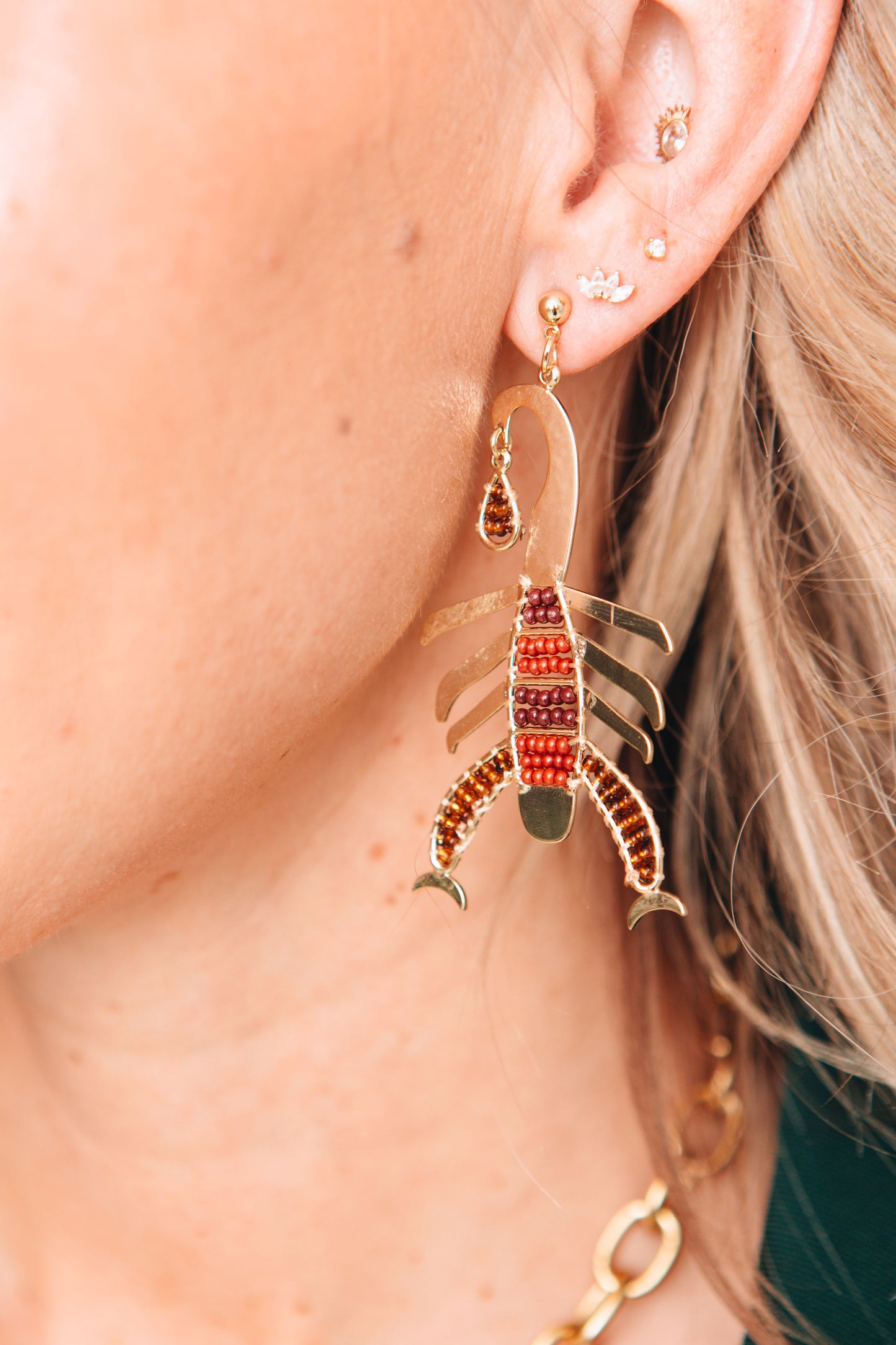 EXOI Custom Desert Scorpion Seed Bead Earrings