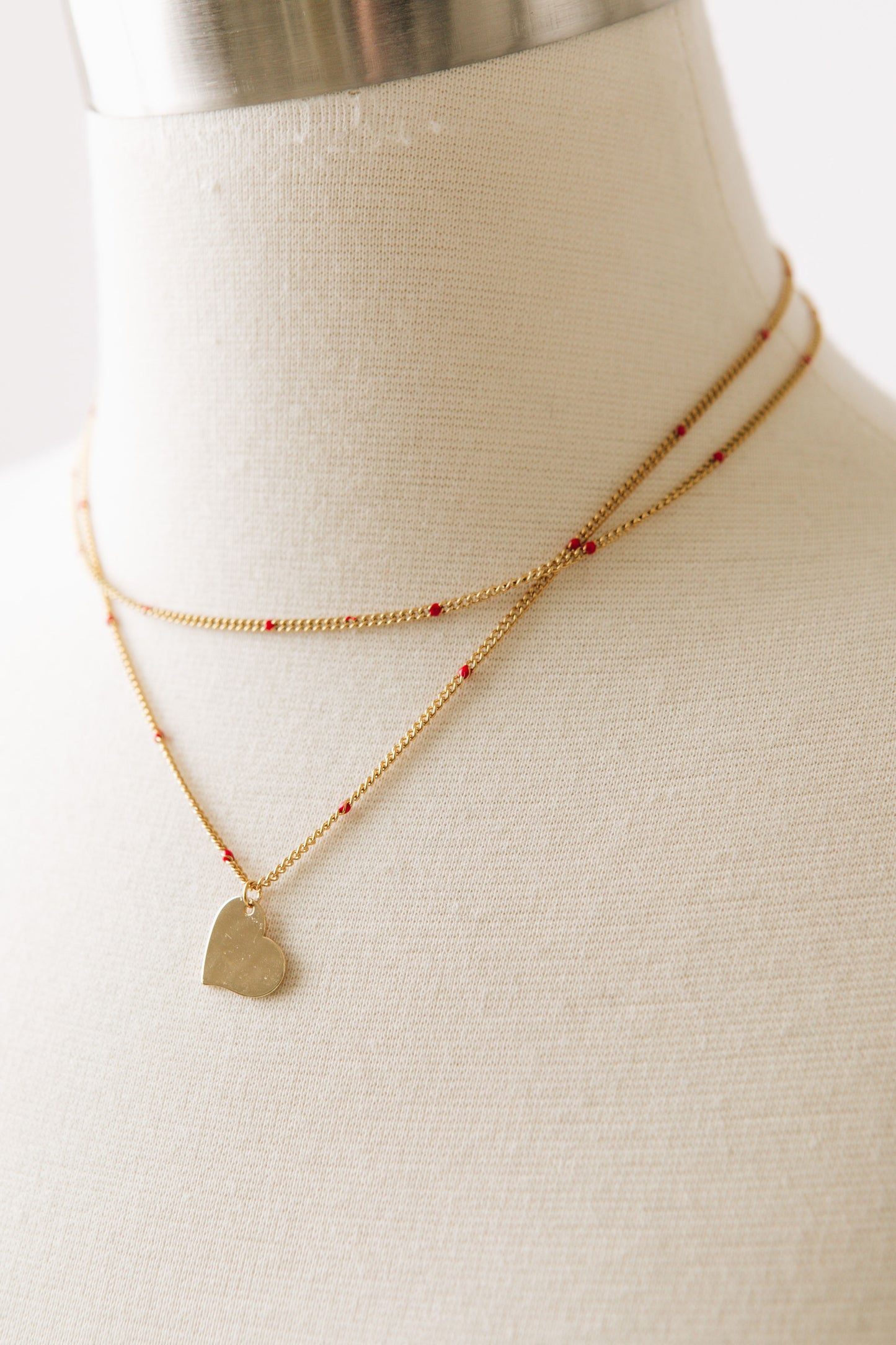 Cupid Two Layer Heart Necklace