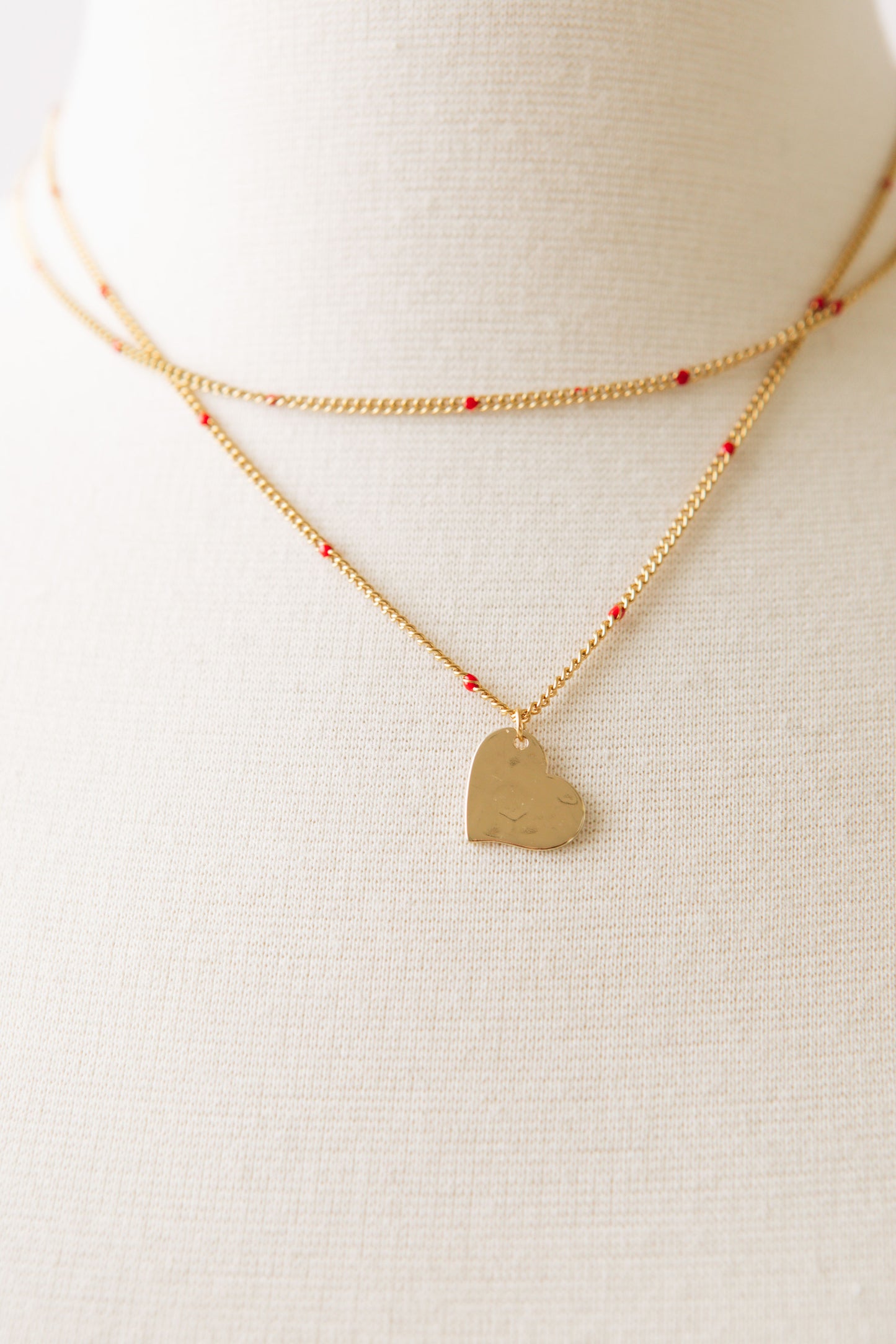 Cupid Two Layer Heart Necklace