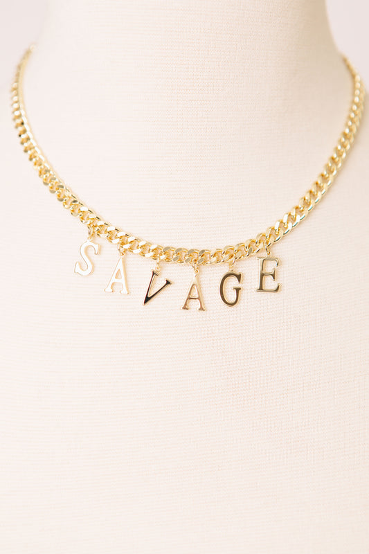 EXOI Custom Savage Queen XO Affirmation Necklace