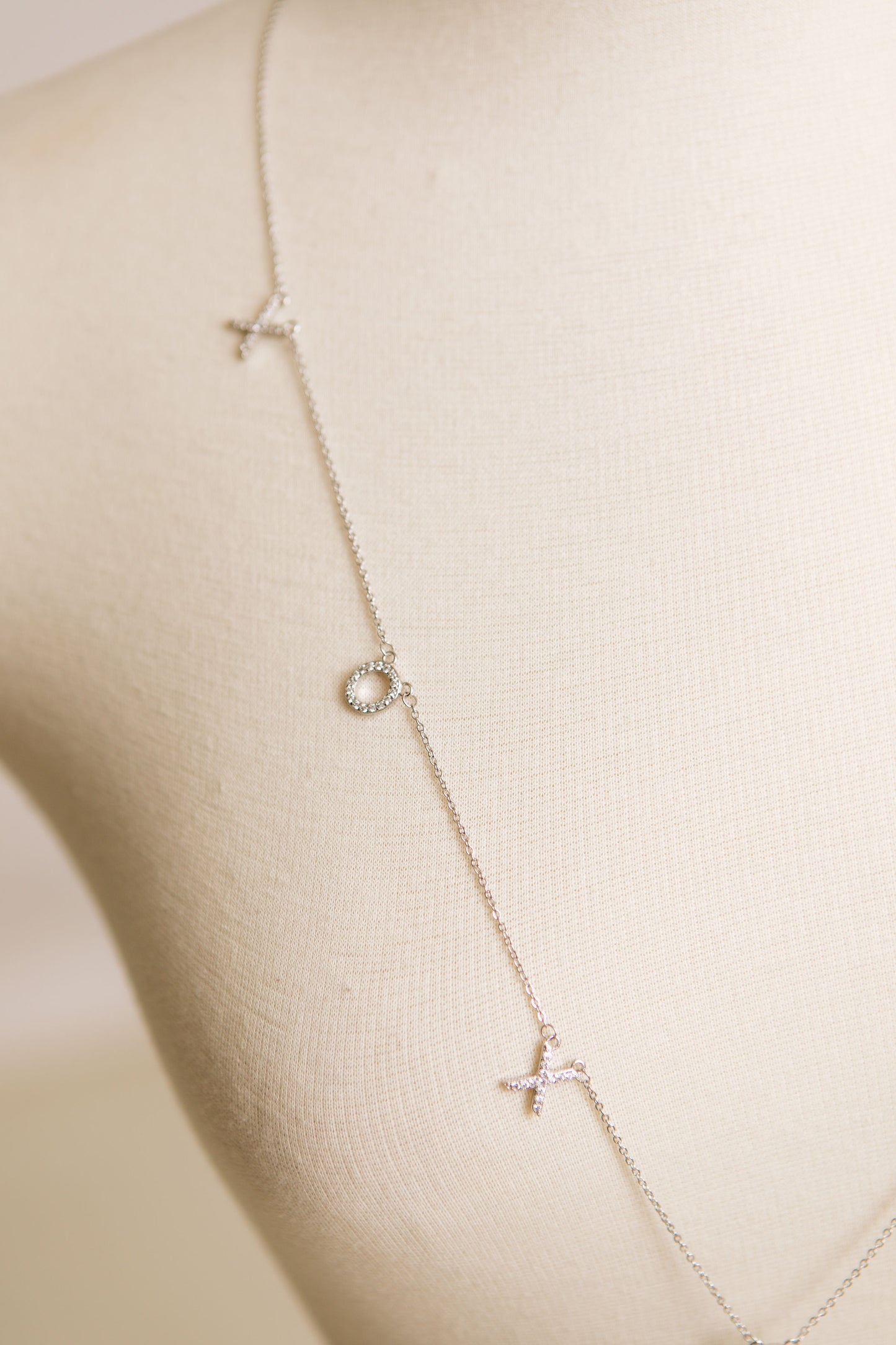 EXOI Custom Shine Bright XOXO Long Layerning Necklace